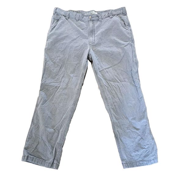 Carhartt Relaxed Fit Rugged Flex Jeans Size 44x32 Gray Canvas Work Utility - Picture 3 of 5